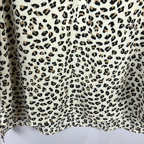 Zac & Rachel Leopard Print Long Sleeve Blouse Size Large - Picture 5 of 8